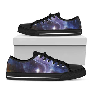 Woman Space Yin Yang Painting Print Black Low Top Sneakers