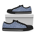 X Cross Denim Jeans Pattern Print Black Low Top Sneakers