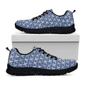 X Cross Denim Jeans Pattern Print Black Running Shoes