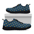 Yellow Duck Pattern Print Black Running Shoes