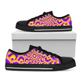 Yellow Hive Moving Optical Illusion Black Low Top Sneakers