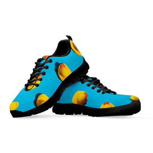 Yellow Rubber Ducks Print Black Running Shoes