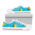 Yellow Rubber Ducks Print White Low Top Sneakers