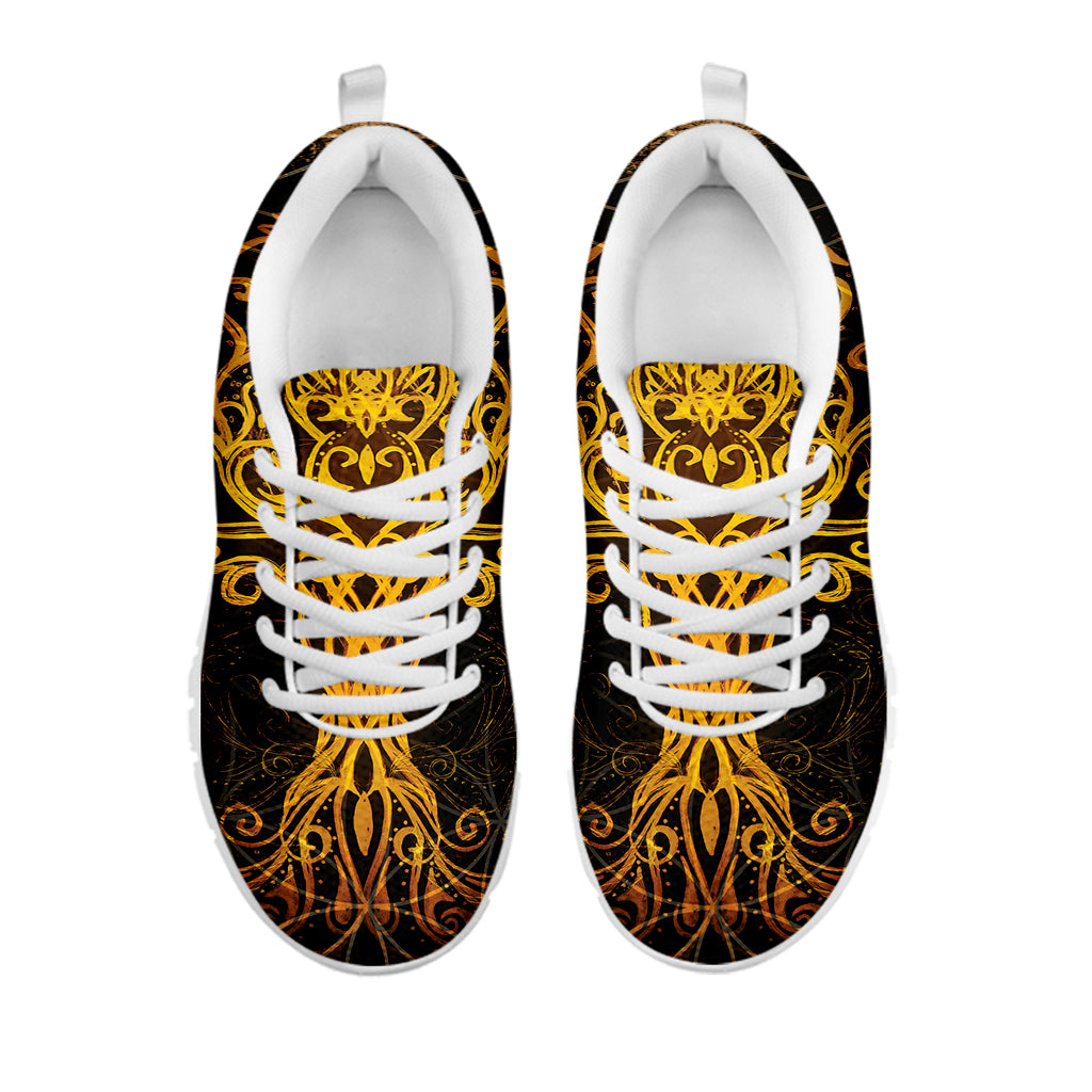 Yggdrasil Tree Of Life Print White Running Shoes