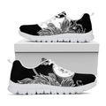 Yin And Yang Koi Carp Fish Print White Running Shoes