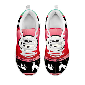 Yin Yang Chinese Zodiac Signs Print White Running Shoes