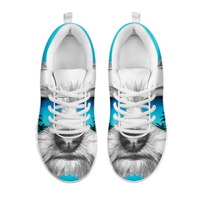 Yorkshire Terrier With Sunglasses Print White Running Shoes