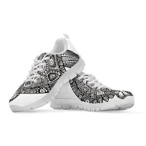 Zentangle Sea Turtle Print White Running Shoes