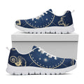 Zodiac Astrology Symbols Print White Running Shoes