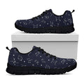 Zodiac Star Signs Pattern Print Black Running Shoes