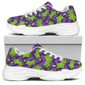 Zombie Foot Pattern Print White Chunky Shoes