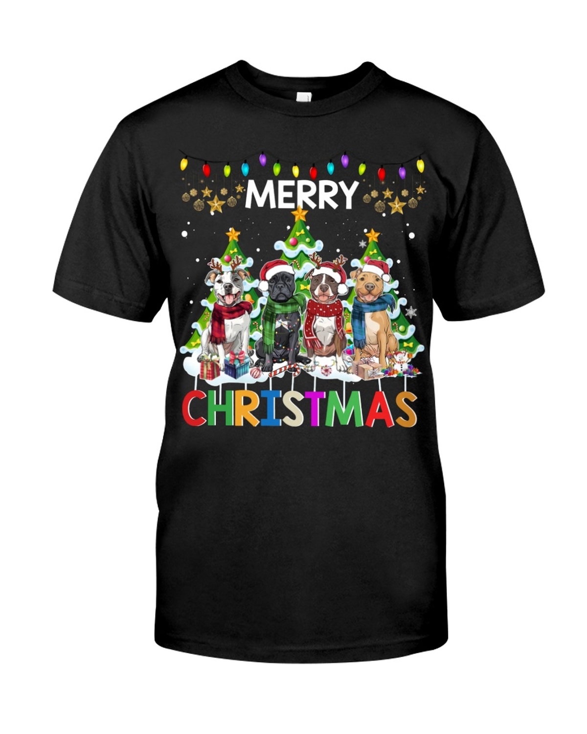 Christmas American Bully T-Shirt Christmas American Bully T-Shirt