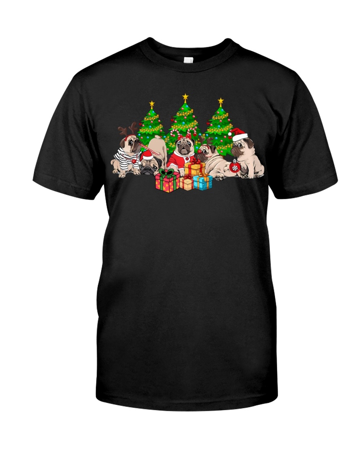 Funny Christmas Pug Dog T-Shirt Funny Christmas Pug Dog T-Shirt