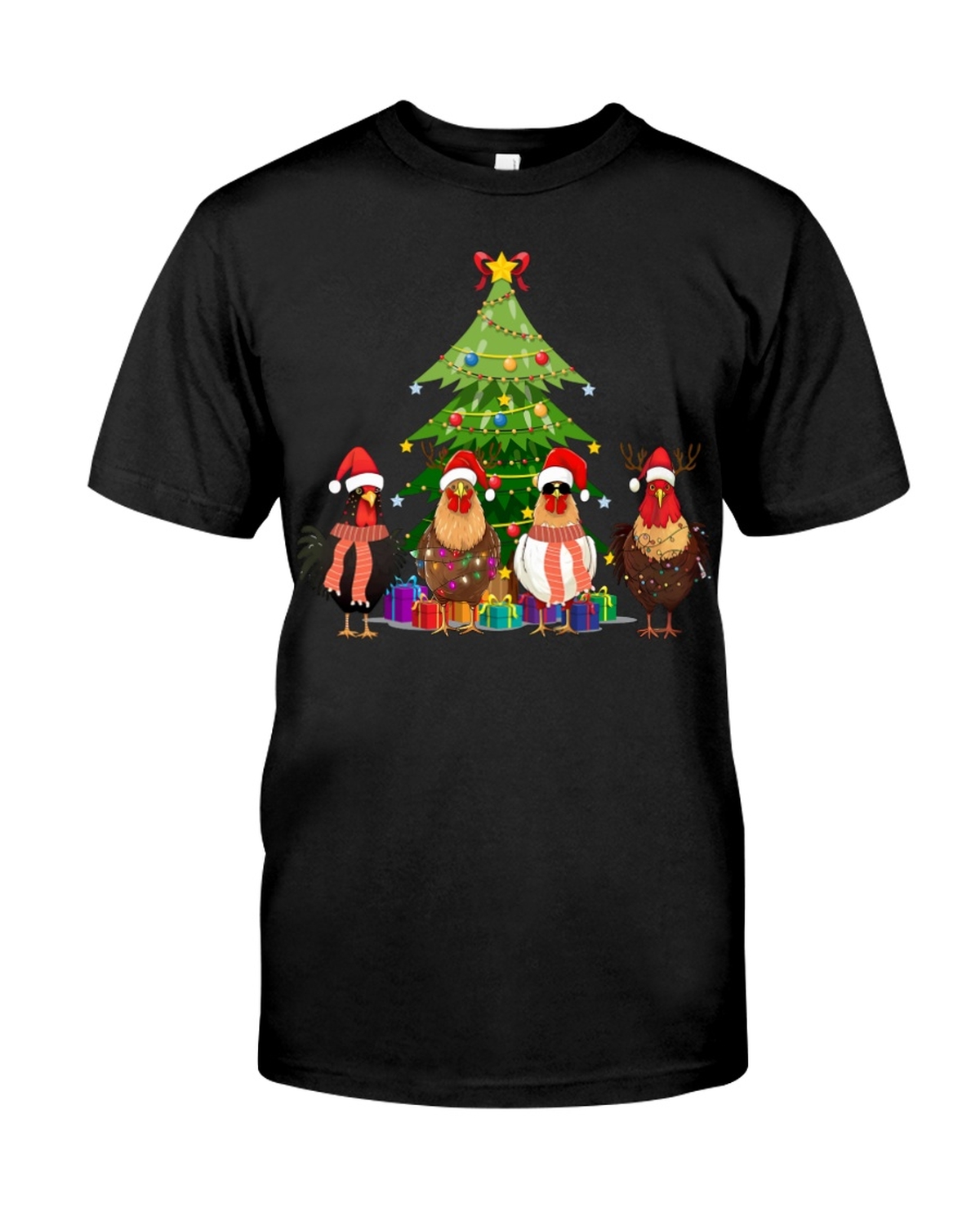 Merry Christmas Chickens Christmas Farm T-Shirt Merry Christmas Chickens Christmas Farm T-Shirt