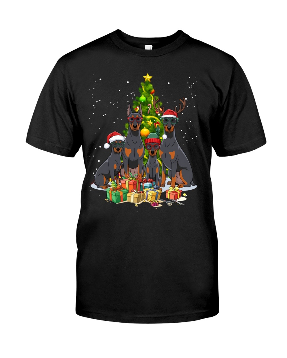 Merry Christmas Doberman T-Shirt Merry Christmas Doberman T-Shirt