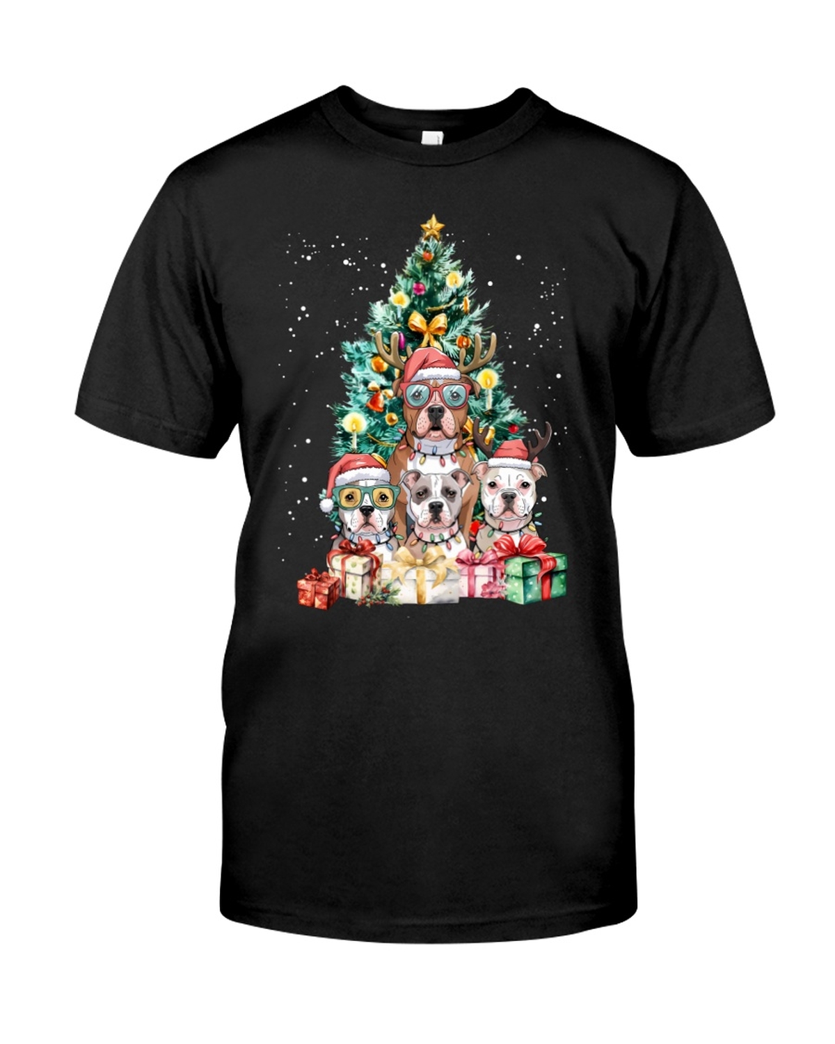 Merry Christmas Dog, Pitbull Christmas T-Shirt Merry Christmas Dog, Pitbull Christmas T-Shirt