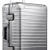 All Aluminum Carry On Luggage with Wheels Zipperless Hardshell Luggage with TSA Lock Silver 20 Inch