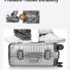 All Aluminum Carry On Luggage with Wheels Zipperless Hardshell Luggage with TSA Lock Silver 20 Inch 2