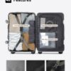 All Aluminum Carry On Luggage with Wheels Zipperless Hardshell Luggage with TSA Lock Silver 20 Inch 4