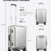 All Aluminum Carry On Luggage with Wheels Zipperless Hardshell Luggage with TSA Lock Silver 20 Inch 6
