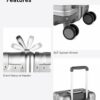 All Aluminum Carry On Luggage with Wheels Zipperless Hardshell Luggage with TSA Lock Silver 20 Inch 7