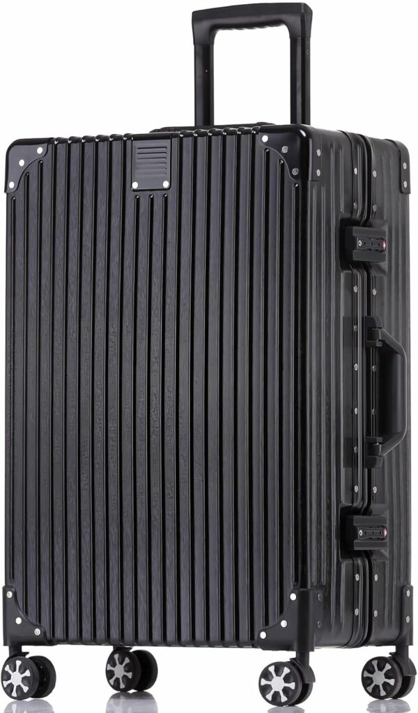 Carry On Luggage with Aluminum Frame, 20 Inch PC Hard Shell Suitcase with Spinner Wheels and TSA Lock 1