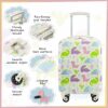 Luggage Set 5 Piece Suitcase Set 16’’ Carry on Hardside Spinner Toddler Luggage Travel Rolling Luggage Girls Boys 2