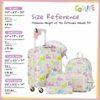 Luggage Set 5 Piece Suitcase Set 16’’ Carry on Hardside Spinner Toddler Luggage Travel Rolling Luggage Girls Boys 7