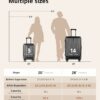 Luggage Sets 2 Piece, 20 Inch Carry On Luggage with USB Port and 28 Inch Checked Luggage with Front Opening, Expandable Suitcase TSA Approve Black 8