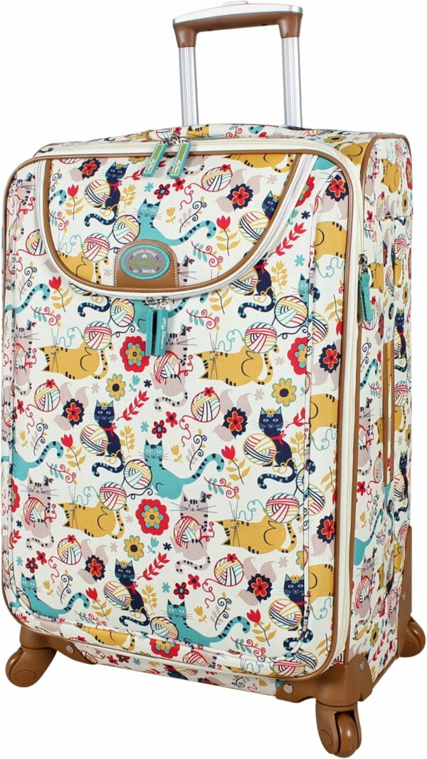 Luggage Softside Expandable With Double Spinner Wheels, Large Lightweight Suitcase Checked Bag 1