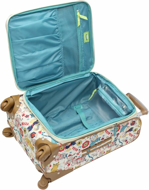 Luggage Softside Expandable With Double Spinner Wheels, Large Lightweight Suitcase Checked Bag 5