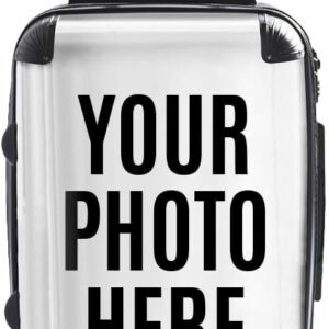 Personalized Luggage Your Photo Image logo or design TSA Lock with 4 Spinner Wheels Hard Case Custom Suitcase (Carry On 22 Inch) 1