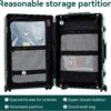 Zipperless Luggage Airline Approved with Aluminum Frame, Lightweight PC Hardside Luggage with Spinner Wheels, Metal Travel Luggage with Double TSA Locks, Carry On 20 Inch, Dark Night Green 9